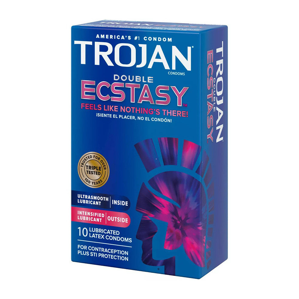 Trojan Double Premium Latex Condoms - 10 Ea